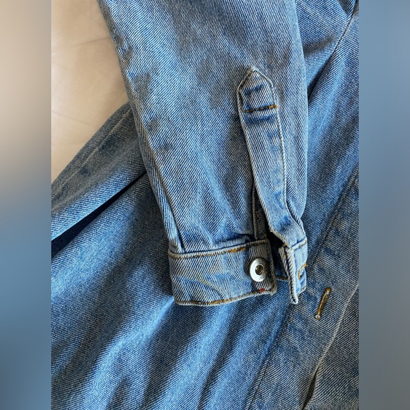 Collusion Pleated Denim Blue Dress Jacket Long Sleeve size US 2 (like XS / S) - Picture 13 of 14